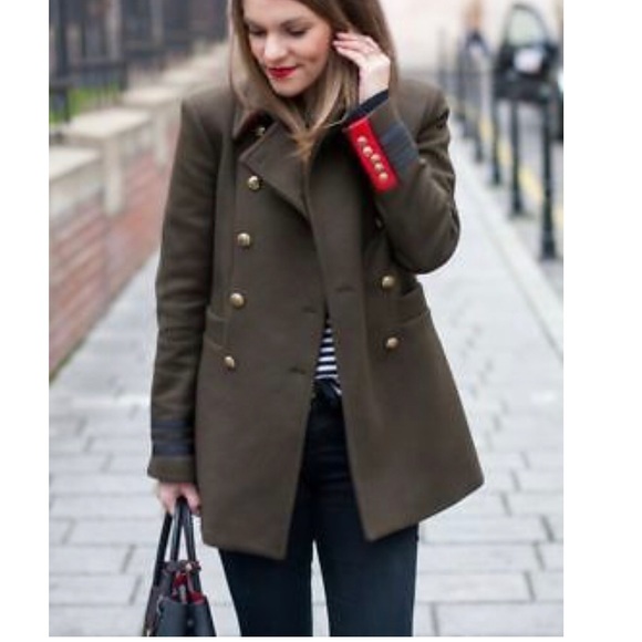 Zara Jackets & Blazers - Zara military style wool blend coat